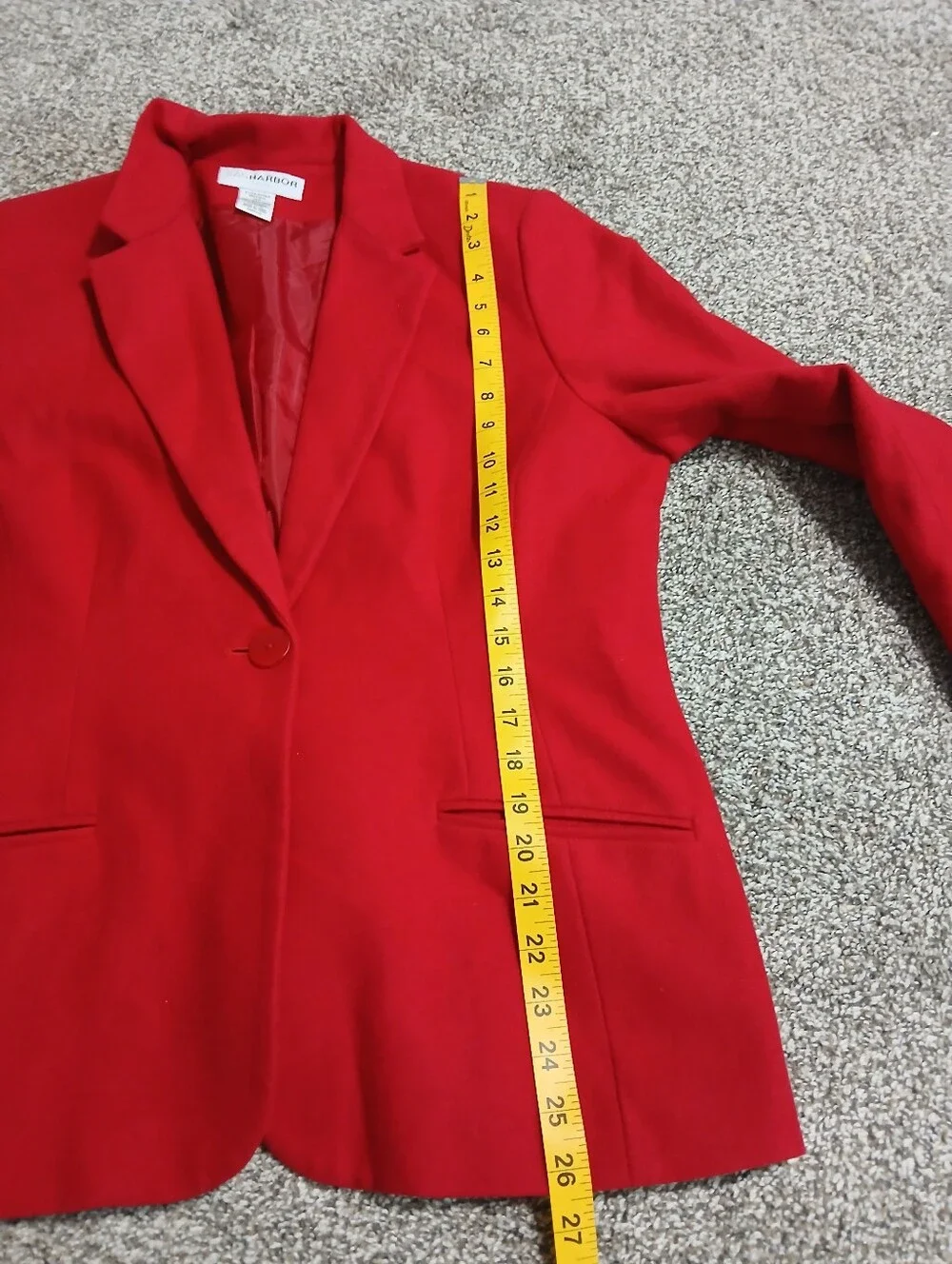 Sag Harbor Red Single-Button Blazer 100%  Wool. - Picture 12 of 15